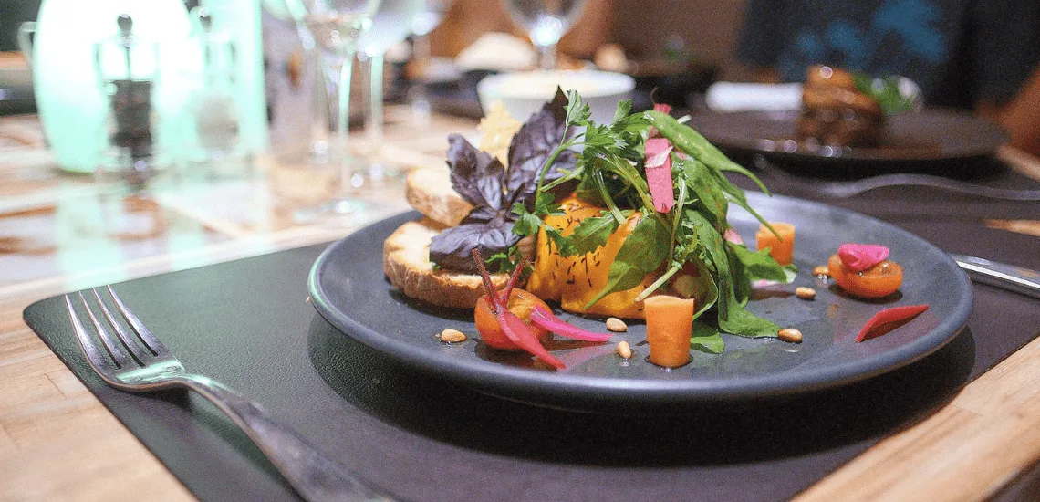 Plat gastronomique du restaurant L'o à la Bouche